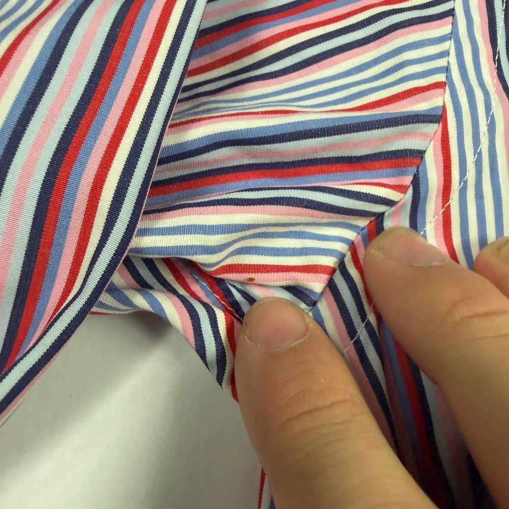 Brooks Brothers Country Club Shirt Men Medium Egyptian Cotton Stripe Made USA - Picture 5 of 8